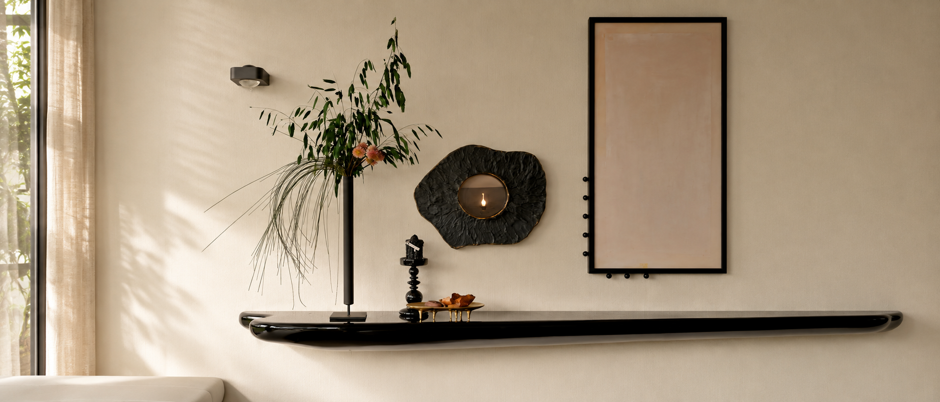 Interior scene with selected decorative details